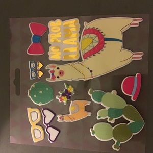 Cactus and llama stickers